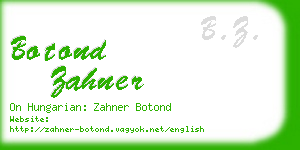 botond zahner business card